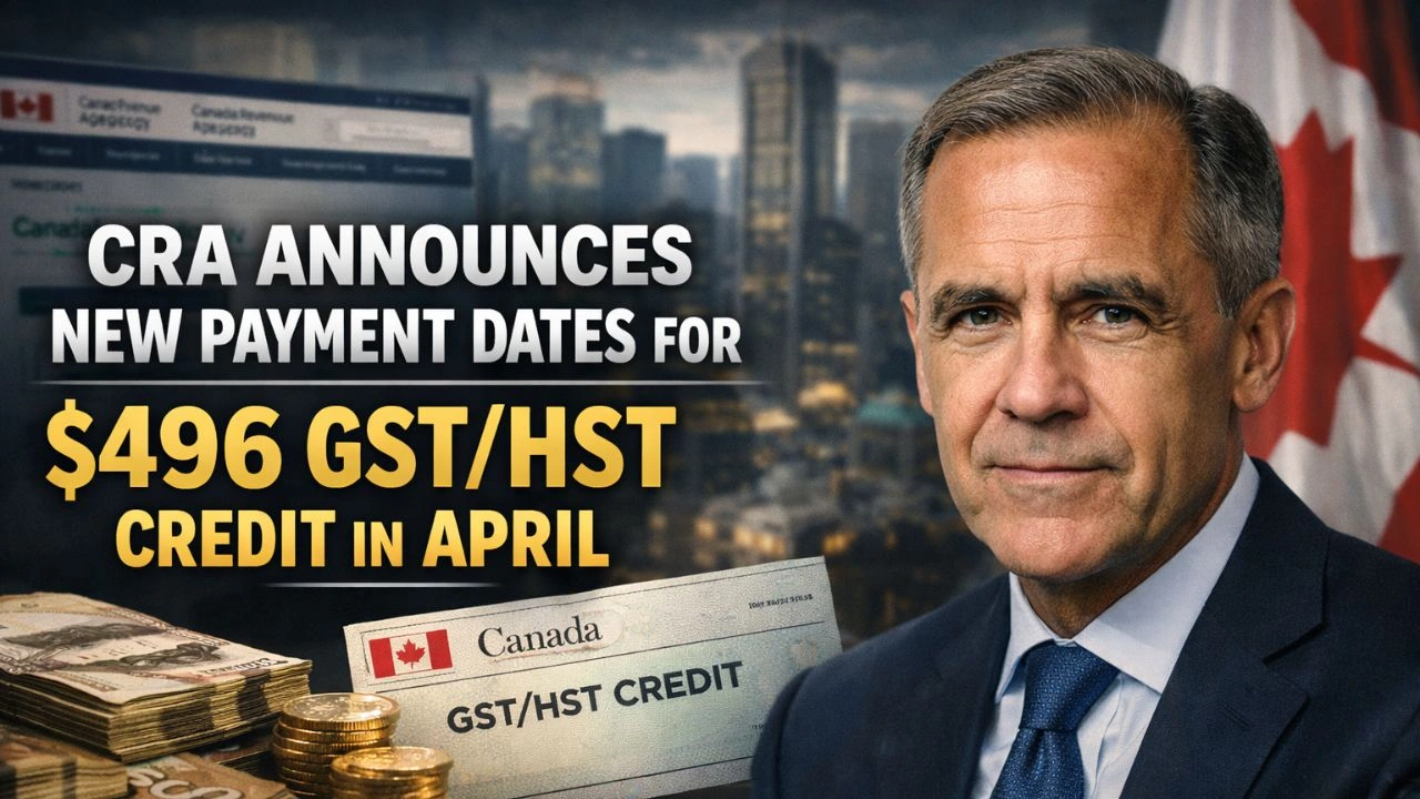 CRA Announces New Payment Dates for $496 GST/HST Credit in April