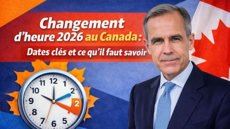 Changement d’heure 2026 au Canada : dates clés et ce qu’il faut savoir