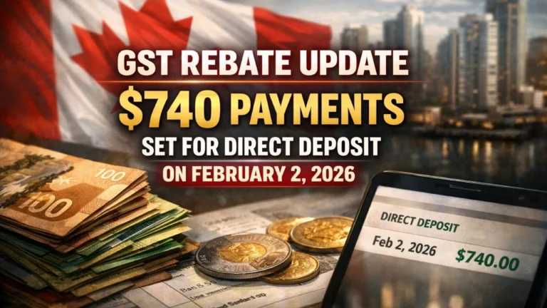 GST Rebate Update: $740 Payments Set for Direct Deposit on February 2, 2026