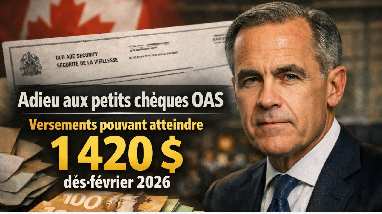 Adieu aux petits chèques OAS : versements pouvant atteindre 1 420 $ dès février 2026