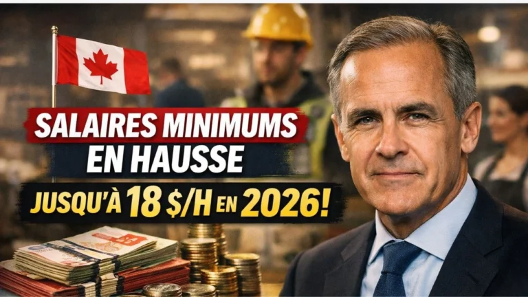 Annonce officielle CRA : salaires minimums en hausse jusqu’à 18 $/h en 2026