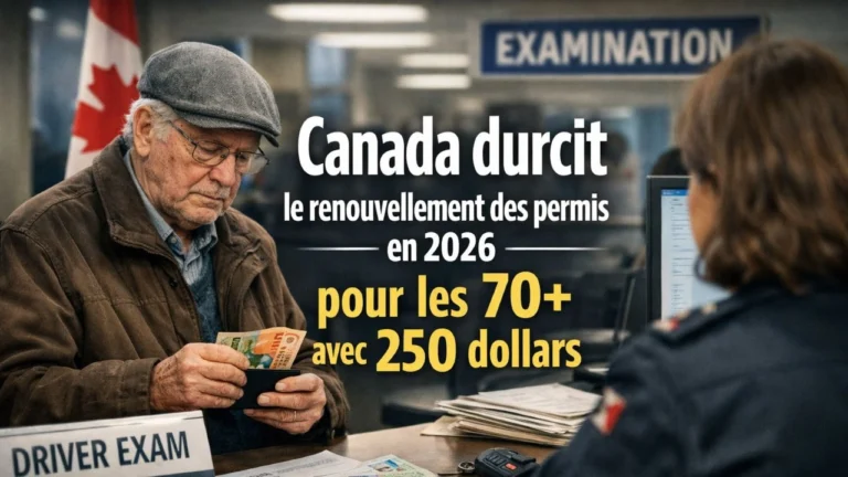 Canada durcit le renouvellement des permis en 2026 pour les 70+ avec 250 dollars