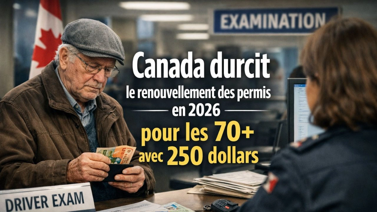 Canada durcit le renouvellement des permis en 2026 pour les 70+ avec 250 dollars