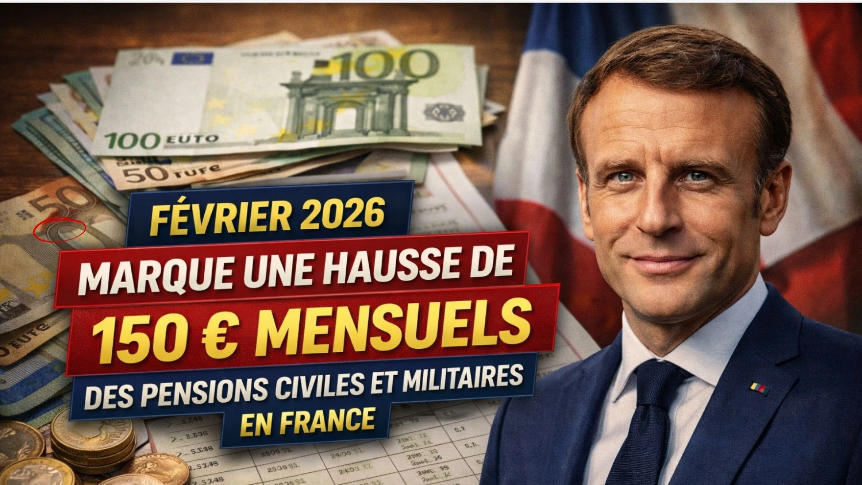 Février 2026 marque une hausse de 150 € mensuels des pensions civiles et militaires en France