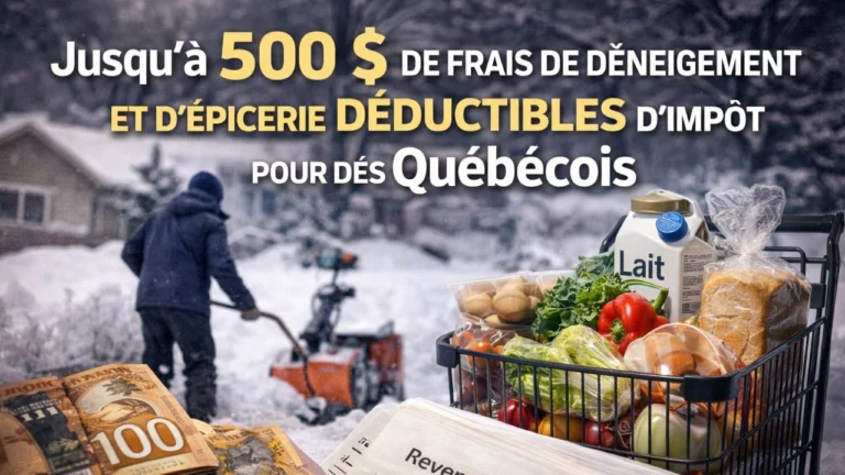 Jusqu’à 500 $ de frais de déneigement et d’épicerie déductibles d’impôt pour des Québécois