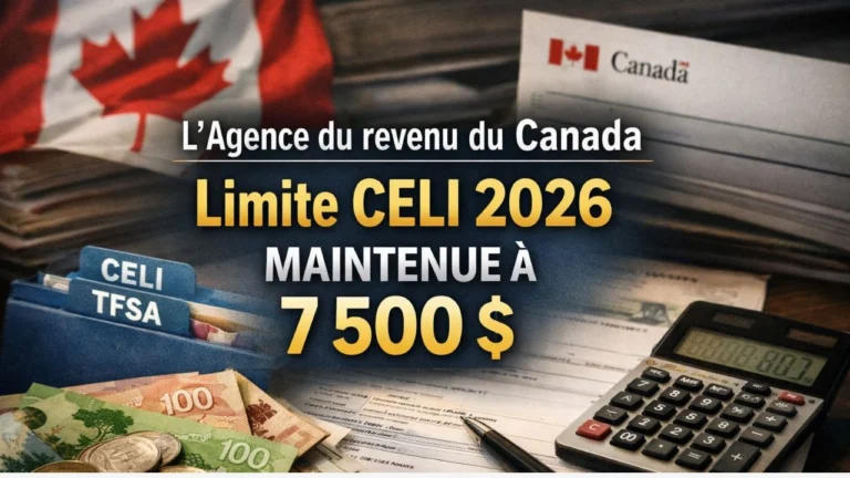 L’Agence du revenu du Canada annonce une limite CELI 2026 maintenue à 7 500 $