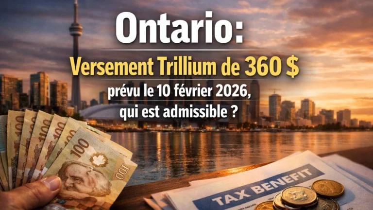 Ontario : versement Trillium de 360 $ prévu le 10 février 2026, qui est admissible ?