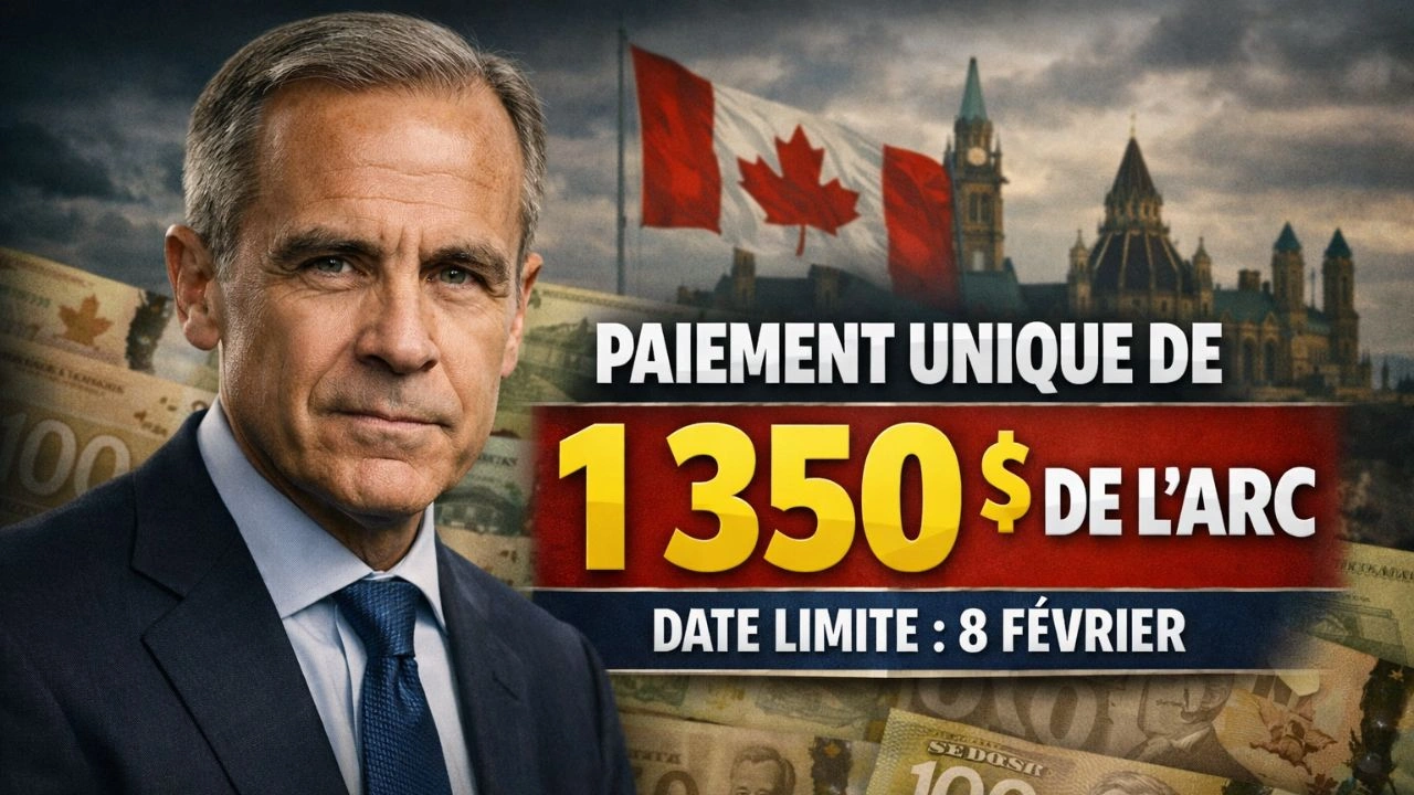 Paiement unique de 1 350 $ de l’ARC avec date limite d’admissibilité fixée au 8 février