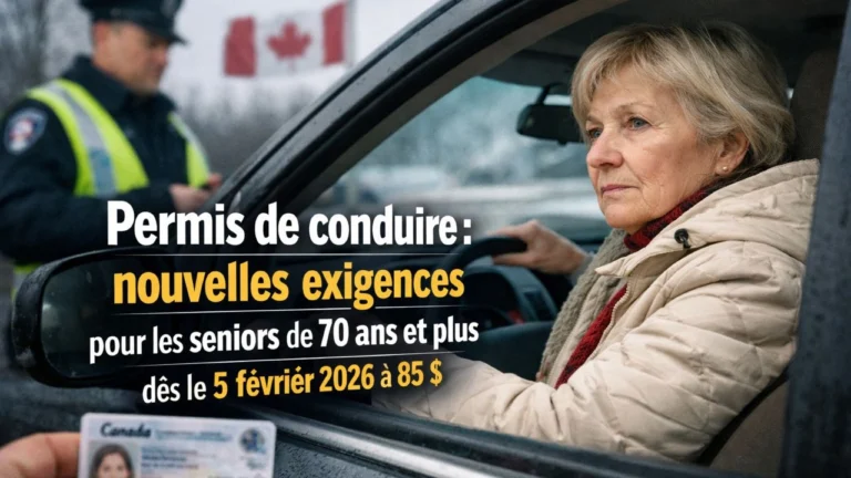 Permis de conduire : nouvelles exigences pour les seniors de 70 ans et plus dès le 5 février 2026 à 85 $