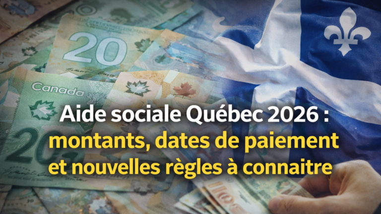 Aide sociale Québec 2026 nouveaux montants, calendrier des paiements et conditions d’admissibilité expliqués