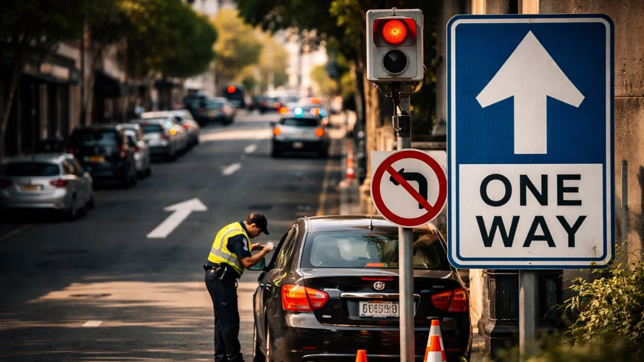 Aucune petite infraction au volant. Une seule direction pour une rue à sens unique
