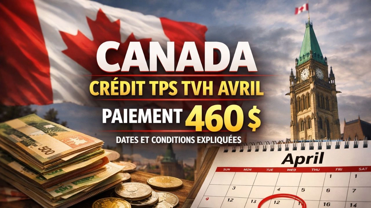 Canada crédit TPS TVH avril paiement 460 $ dates et conditions expliquées