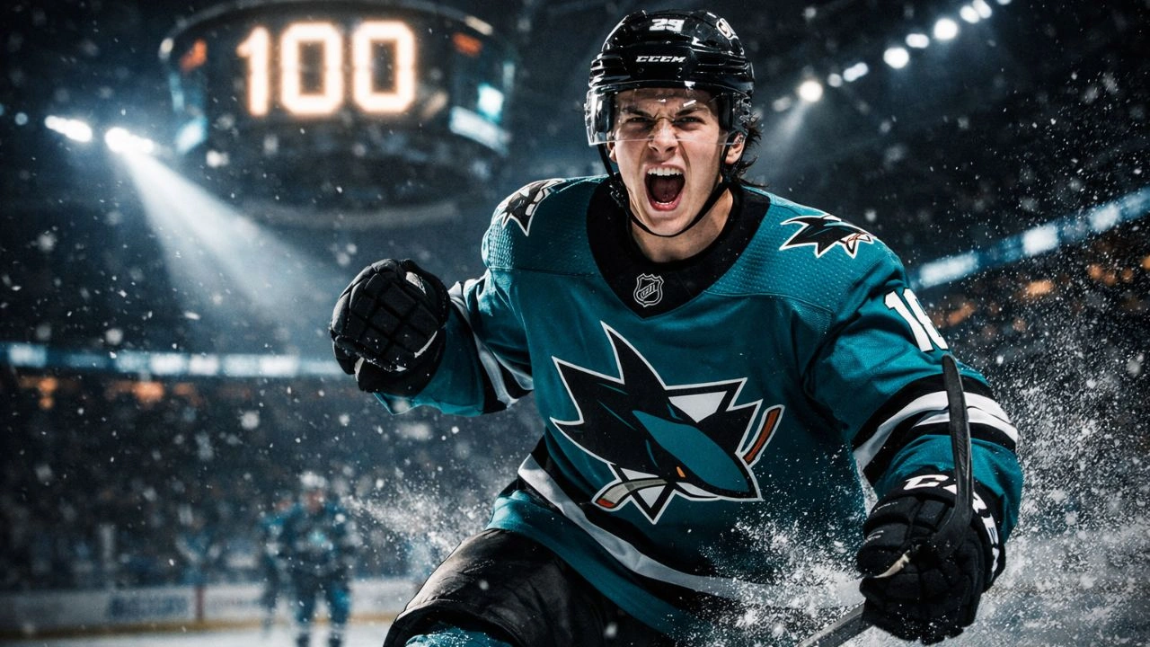 Celebrini des Sharks, sixième adolescent de la LNH à atteindre 100 points en une saison