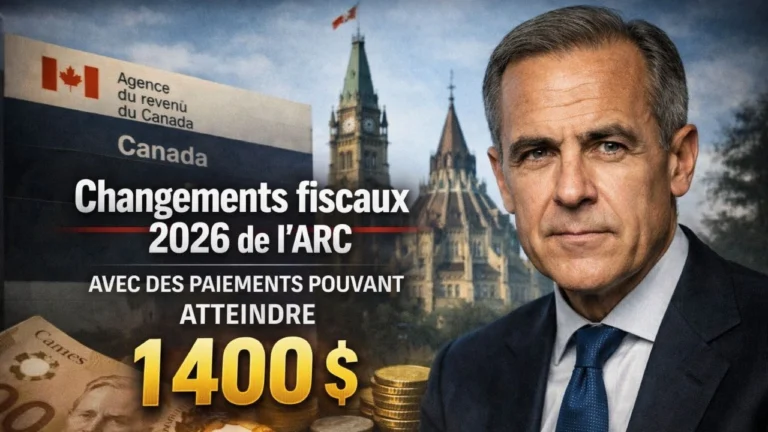 Changements fiscaux 2026 de l’ARC avec des paiements pouvant atteindre 1 400 $