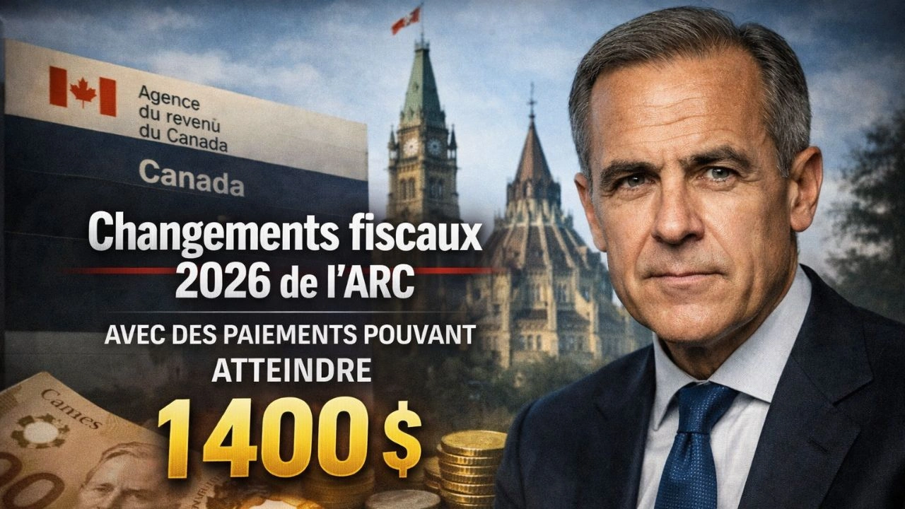 Changements fiscaux 2026 de l’ARC avec des paiements pouvant atteindre 1 400 $