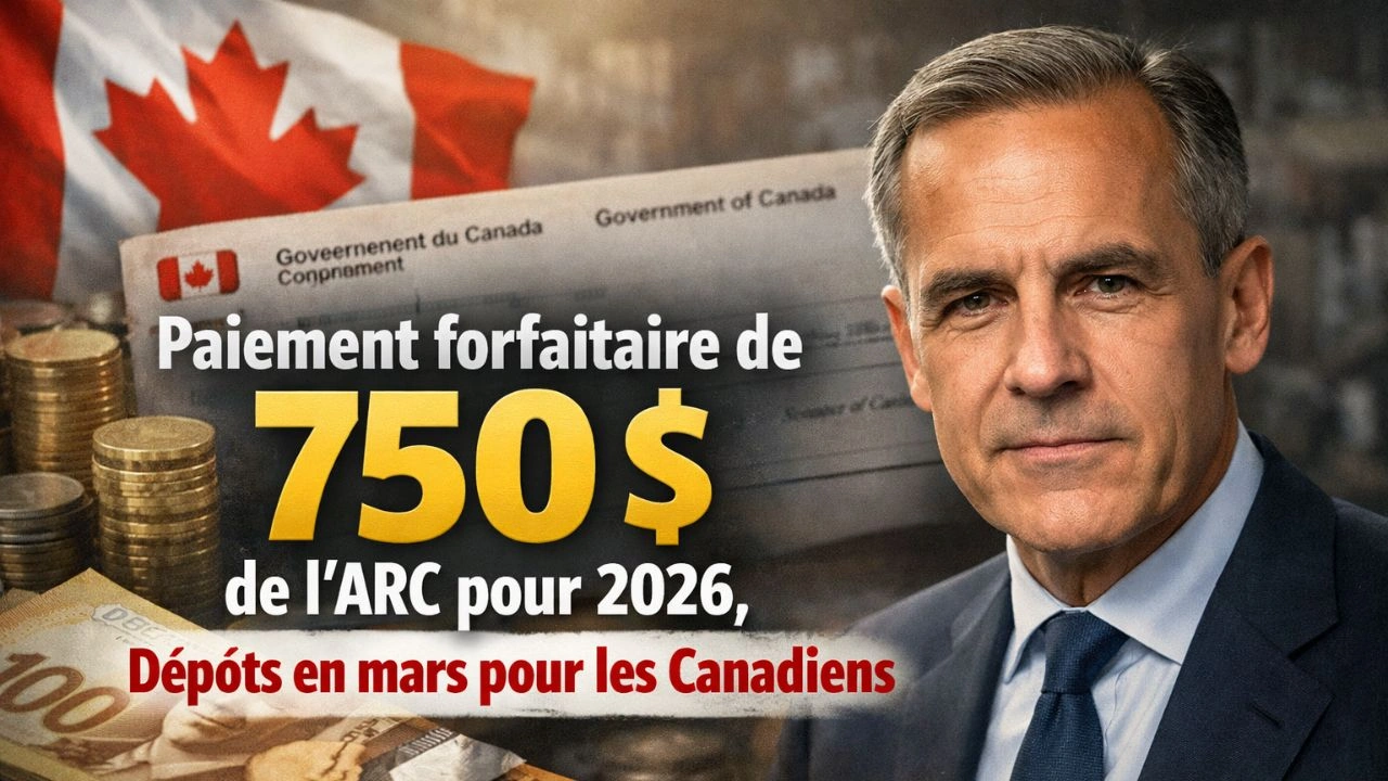Paiement forfaitaire de 750 $ de l’ARC pour 2026, dépôts en mars pour les Canadiens