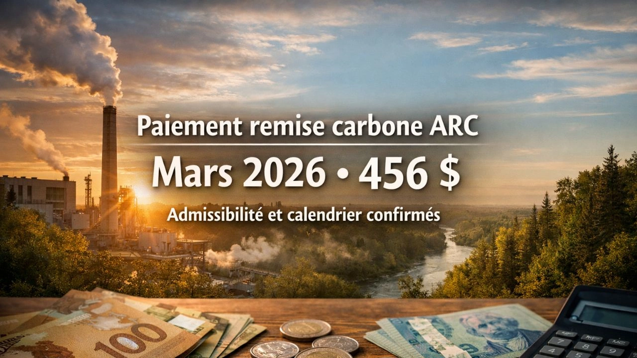 Paiement remise carbone ARC mars 2026 456 $ admissibilité et calendrier confirmés