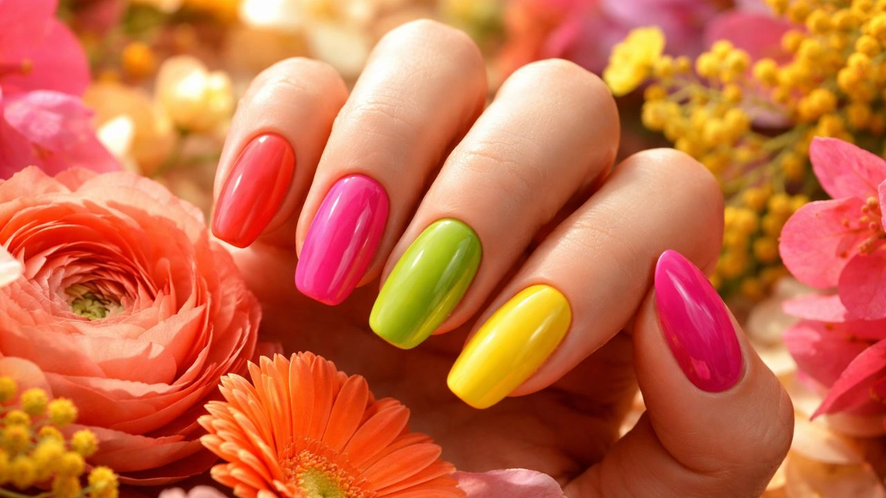 5 couleurs d’ongles vives pour avril, du corail éclatant au fuchsia vibrant