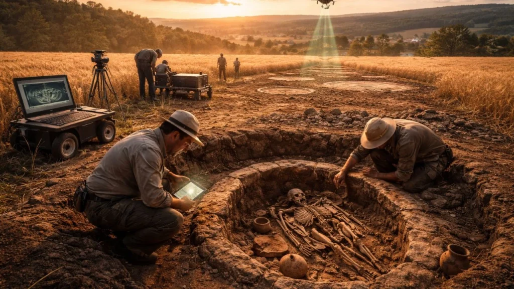 Archéologie moderne des tombes de 5000 ans découvertes sans excavation en Bohême