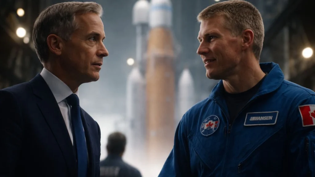 Artemis II : échange entre le Premier ministre Carney et l’astronaute Jeremy Hansen