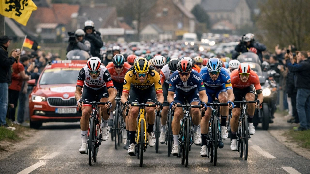 Dwars door Vlaanderen en direct départ très rapide mais toujours aucune échappée