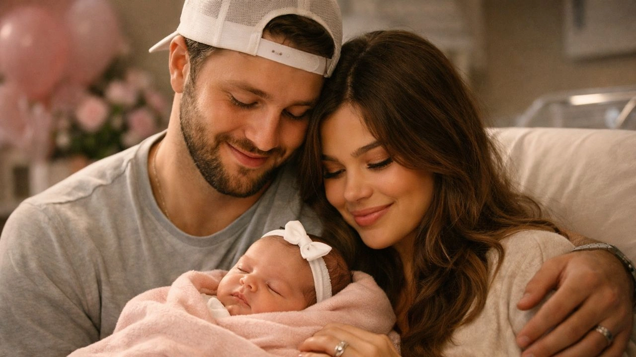 Josh Allen et sa femme Hailee Steinfeld célèbrent la naissance de leur fille