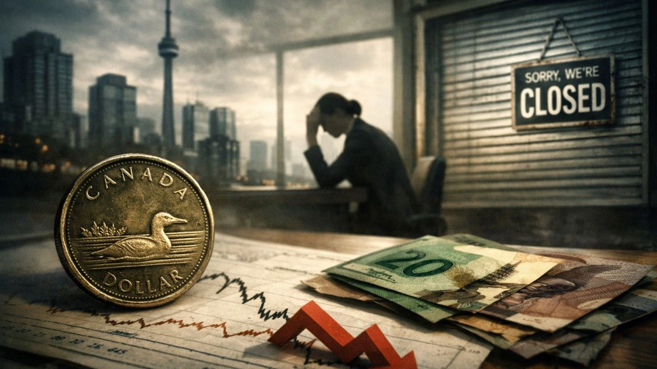 Le dollar canadien enregistre des gains limités alors que l’économie des services se contracte