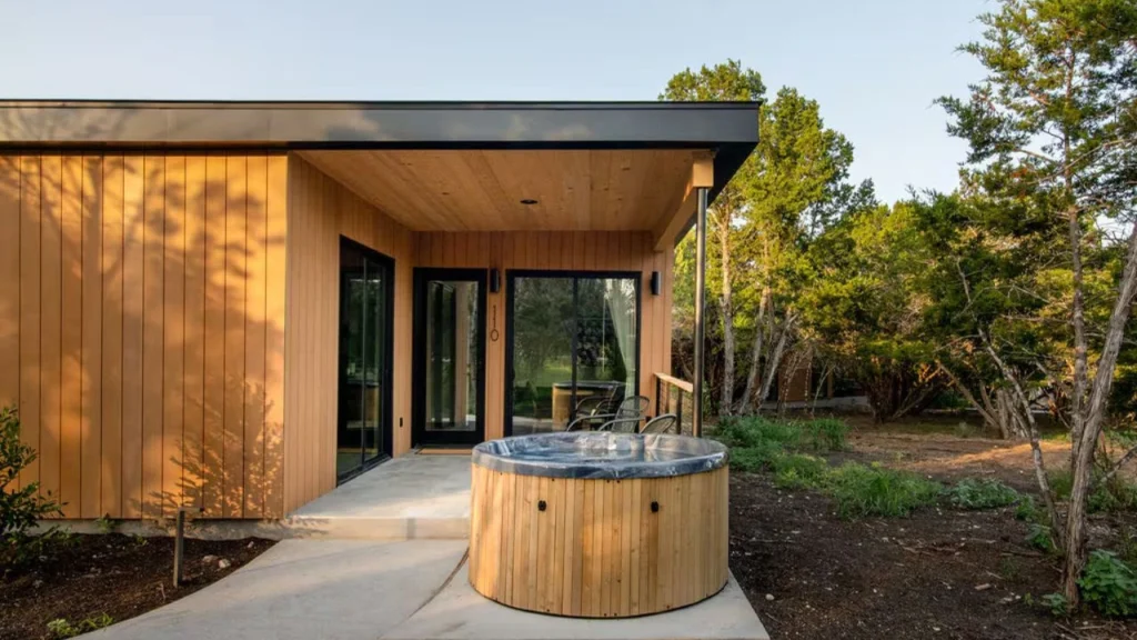 Louez ce mini chalet avec foyer et circuit thermal près de Québec pour 130 $ par personne