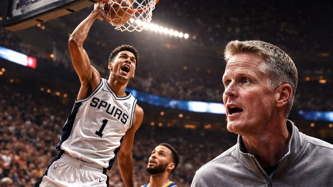 « Nerf Hoop » : Victor Wembanyama impressionne avec une performance historique face aux Warriors, saluée par Steve Kerr
