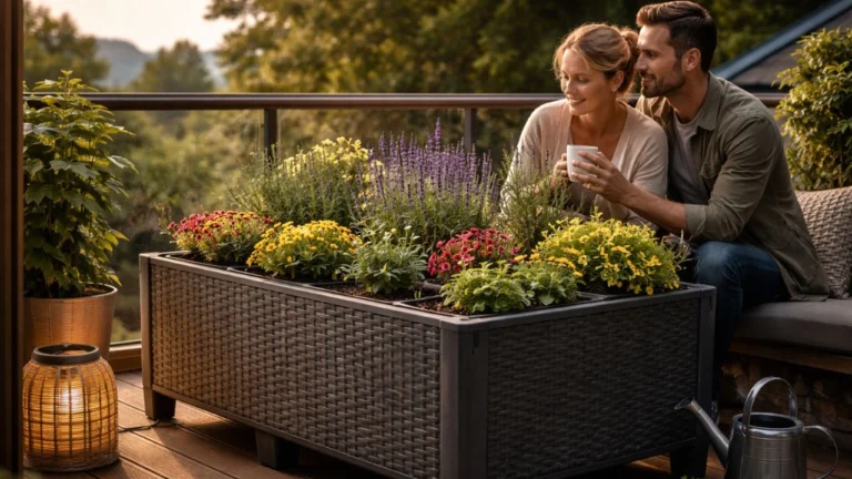 Pourquoi ce bac de jardin résistant au gel à -33 % chez JYSK attire-t-il autant les personnes avec balcon ?