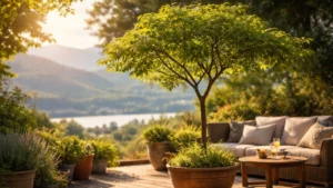 Un petit arbre qui pousse vite et rafraîchit la terrasse sans cacher la vue, les jardiniers se l’arrachent