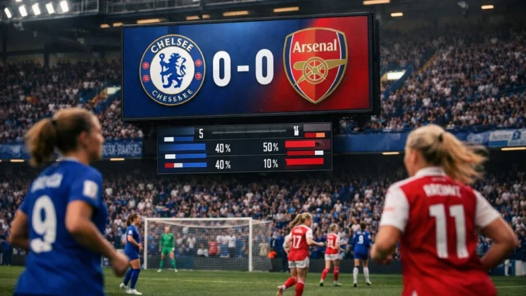 Vivez en direct l’évolution du score et les stats du match Chelsea (F) - Arsenal (F) à Londres